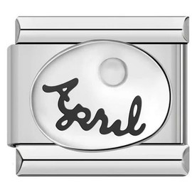 M&S Jan to Dec Birthday Birth Stone Date Anniversary Month 9mm Italian Link Charm Compatible With Nomination Bracelet (April)