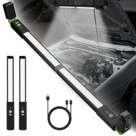 Wagan EL4346 Detachable LED 2400 LM Rechargeable Work Light Portable Mechanic Light Bar with Magnetic and Hooks Cordless Underhood Bright Work Lamp for Car Repairing Garage Workshop