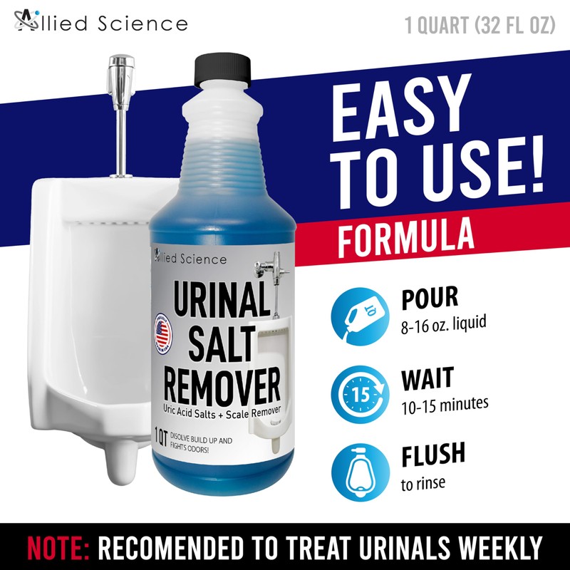 Allied Science Urinal Salt, Calcium and Mineral Scale Remover -