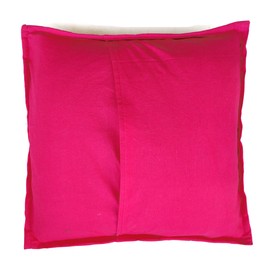 Rastogi Handicrafts Handgefertigtes Patchwork-Kissen, Sari-Patchwork-Kissen, indisch, ethnisch, bestickt, Sari-Patchwork-Kissenbezug (rosa)