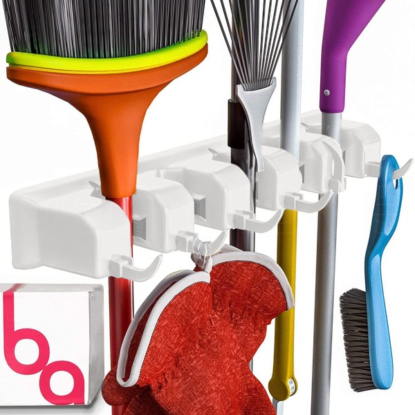 Berry Ave Broom Holder and Garden Tool Organizer Rake or