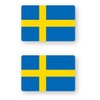 Reflective Sticker Workshop Flag Sticker (Sweden) (SS) 2 Pack Retroreflective,