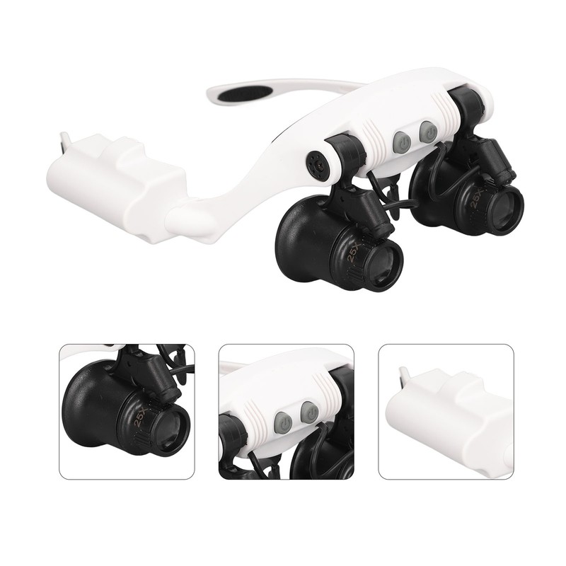 Head Magnifying Glass 10x 15x 20x 25x Hands Free Magnifier
