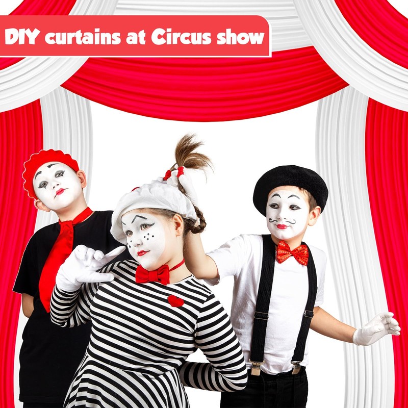 2 Roll 40in x 100ft Circus Carnival Decorations Disposable DIY