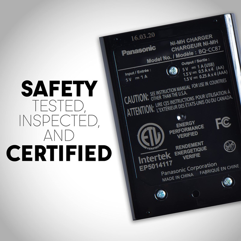 Panasonic BQ-CC87AKBBA eneloop pro Advanced Individual Battery Charger with Portable