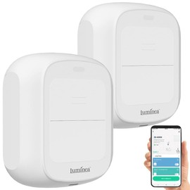 Luminea Home Control Wireless Switch: Set of 2 Smart WiFi Remote Control with 2 Buttons, Light & Scenes Control (Smart Light Switch, Smart Home Button, Socket Switch)