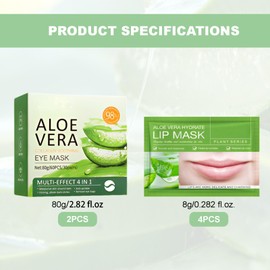 Pack of 120 Eye Pads Against Dark Circles, with Lip Mask, Eye Pads Against Wrinkles, Aloe Vera Eye Pads, Contains Hyaluronic Acid, Collagen and Aloe Vera Extract, Eye Pads Against Bags and Swelling