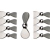 20pcs Charcoal Black Stainless Steel Propeller Blades for Topwater Fishing