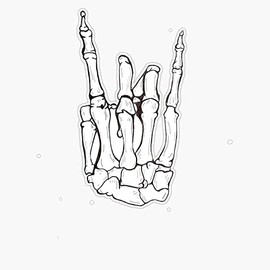 Generic Magnet Skeleton Hand Magnet Bumper Sticker Car Magnet Flexible Reuseable Magnetic Vinyl 5 in, LAB-CTMAGNETS-187