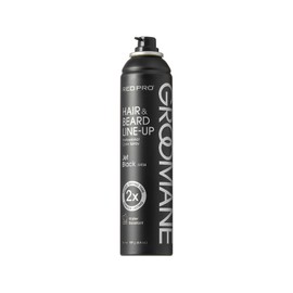 RED Pro GROOMANE Temporary Color Spray for Hair & Beard Line-Up, Barber Grade, Quick-Drying, 2X Longer-Lasting (Up to 20 Washes), Precision Nozzle, No Ammonia, Peroxide (Jet Black, 6.6oz)