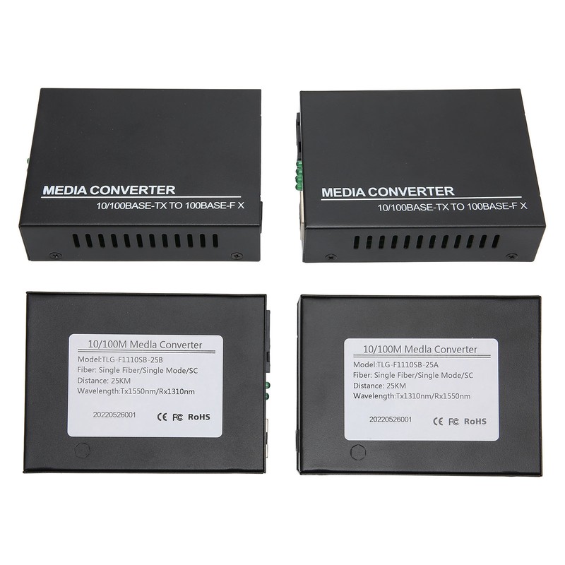 Media Converter Optical Ethernet Media Converters Single Mode 10 100Base