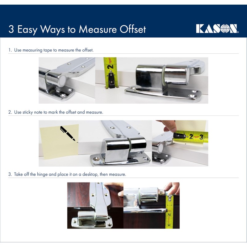 Kason 1245 Reversible Cam-Rise Hinge, Flush, 11245000028