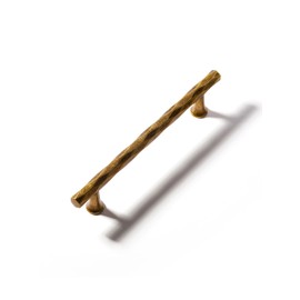 JIASENBAO Antique Brass Cabinet Pulls 5" Hole Center 10 Pack Hammered Vintage Cabinet Handles Decorative Kitchen Drawer Dresser Cupboard Bathroom Vanity Cabinet Hardware Rhombus