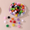 Pack of 50 30 mm Glitter Pom Poms, Thread Ball
