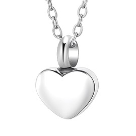 Mini Heart Cremation Urn Necklace for Ashes for Women Men Cremation Locket Jewelry with Keepsake Urn Memorial Ash Jewelry