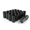 Black Tuner Acorn 14x1.5 Lug Nut Kit 20 Pc Set