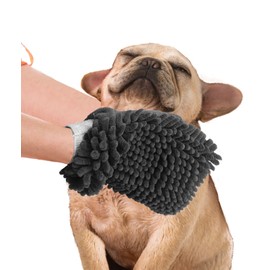 Ethical Products Clean Paws Dog Pet Bathing Drying Mitt Absorbent Microfiber Glove - Choose Color(Ecru)