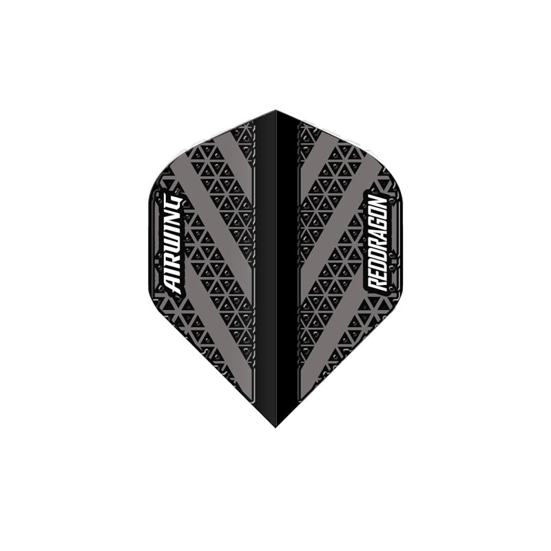 RED DRAGON Airwing Unique Moulded Black & Grey Standard Dart
