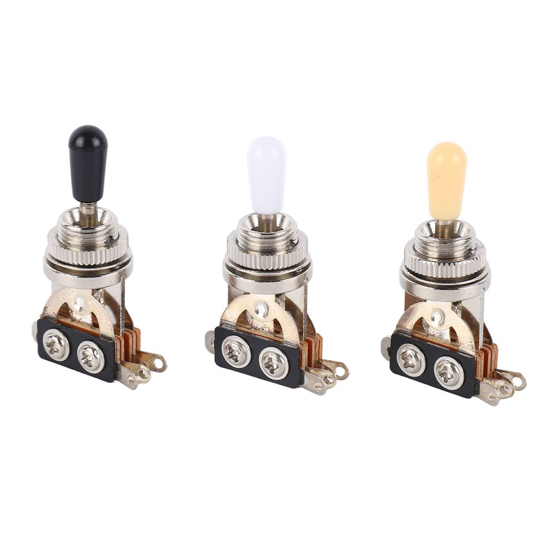3pcs 3 Way Guitar Toggle Switches Short Straight Switch with