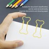 100pcs Colored Dog Bone Shape Paper Clips Black Lightweight Notebook