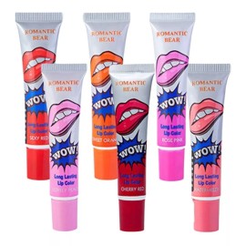 Wow Romantic Bear Labial Tinta Indeleble Larga Duración Peel Off Lip Gloss
