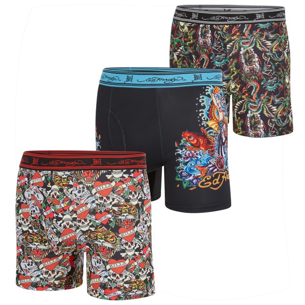 ED HARDY Men's Underwear Boxer Briefs - Comfortable, Breathable, Stylish