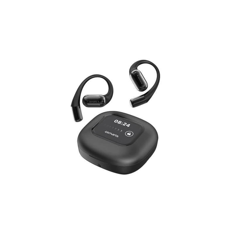 4smarts Open-Ear Bluetooth Kopfhörer SkyBuds AI Screen,schwarz