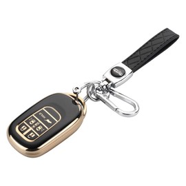 Kinotaka Honda Smart Key Case, New Vezel, RV Series, New Step Wagon, Spada, RP6/RP7/RP8, Civic FL1/Type R NEW Odyssey 2021 Elysion 2022 TPU Key Holder, Black