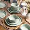 HaWare Stoneware Dinnerware Sets, 12-Piece Plates and Bowls Set for