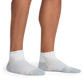 Tommie Copper Men’s Performance Compression Ankle Socks |Breathable, Sweat Wicking Athletic Socks I Low Impact Cushion Heel for Circulation & Support - White - X-Large