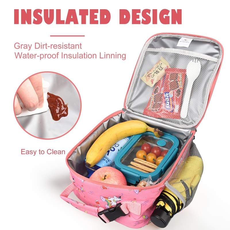 CaCTOUR Lunch Box Kids,Premium Insulated Lunch Bag for Girls Boys,Soft