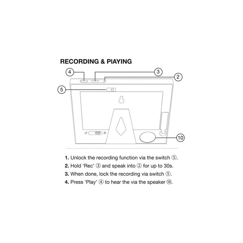 Wariolle 30 seconds Voice Recordable Picture Frames Desk or wall