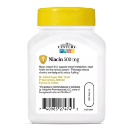 Niacina Vitamina B3 Premium 500 Mg 100 Tabletas
