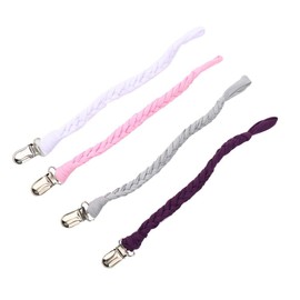 YOUTHINK Clip de Chupete DIY Clip de Pezón Cadena Trenzada Universal Anti Botella Perdida Correa de Pezón Seguridad Infantil Porta Chupetes Portabebés Juguete de Dentición para Niños y Niñas(Una)