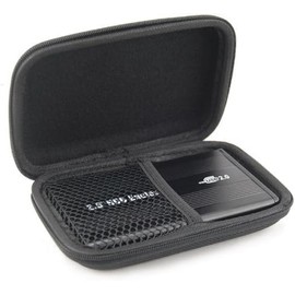 AKORD 2.5 Black Small Compact Protective EVA Case Bag Pouch for USB External Portable Hard Drive Pocket Carrying Memory Card Hard Disk