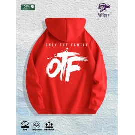 ONLY the FAMILY (OTF) Graphic Hoodie 100% Cotton US Warehouse 7 ColorsColor: Red, Size: Xl