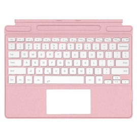 NUWONAYA Keyboard for Surface Pro 11/10/9/8/X (13inch), Portable Slim Type Cover for Surface Pro, Wireless Bluetooth Keyboard with Touchpad, Backlits,Built in Pencil Holder,Pink