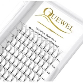 Quewel 7D Premade Volume Eyelashes Extension 0.07mm Russian Fan Individual Lash