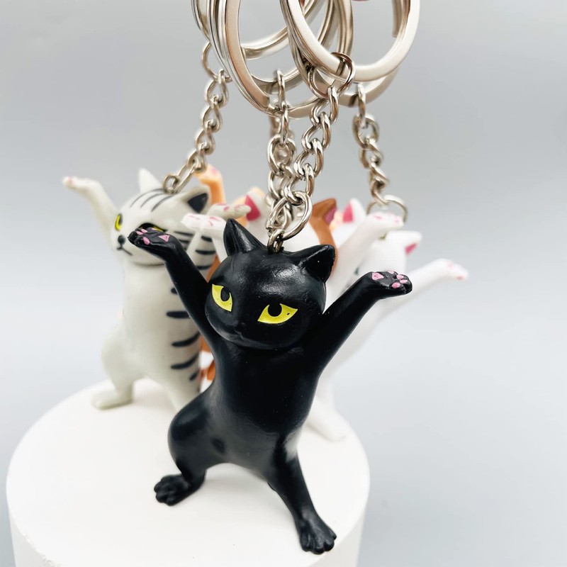 Shining crown Cat Keychain, Cute Cat Keyring, Cartoon Magical Cat