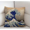 Swono Hokusai The Great Wave Throw Pillow Case Cushion Cover
