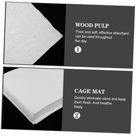 Yardwe 100pcs Bird Cage Liners Parrot Cage Paper Mats Absorbent Leakproof Bird Cage Mat for Birds