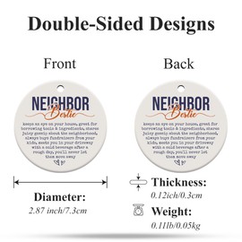 Neighbor Gifts, Neighbor Christmas Ornaments 2024, Gift for Neighbor Friend Bestie, Christmas for Neighbors Gifts, Ceramic Ornament