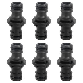 Pack of 6 Double Plug Hose Connectors 1/2 Inch Double Plug Garden Hose Connectors Hose Coupling Two Way Coupling Connection Part for Secure Hose Connection for Garden House Hose