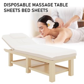 100 Pcs/Pack Disposable Bed Sheets, 31" x 71" Non Woven Massage Table Sheets Covers for Spa, Beauty Salon, Tattoos, Hotels, Travel (White)