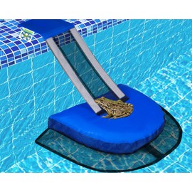 Pool Animal Escape Ramp Frog-Saver-Log - for Swimming Pools Wildlife Rescue Device,Durable Above Ground Pool Critter Ramp, Prevent Drowning with Easy Install, Pool Safety,Reusable (Blue-1Pack)