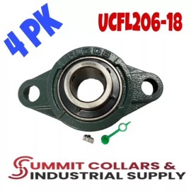 SUMMIT COLLARS 1-1/8" UCFL206-18 Two Bolt Flange Bearing Set Screws VF2S-218 F2B-SC-102 SFT-18