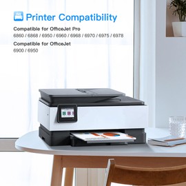 LxTek 903 Printer Cartridges 903 XL Multipack 903XL Compatible with HP 903 Printer Cartridges 903 Multipack for HP Officejet 6950 Printer Cartridges 6960 Officejet Pro 6970 (Black Cyan Magenta Yellow