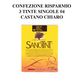 SANOTINT Classic Colour 04 Light Brown - 3 Packs - 3 x 125 ml