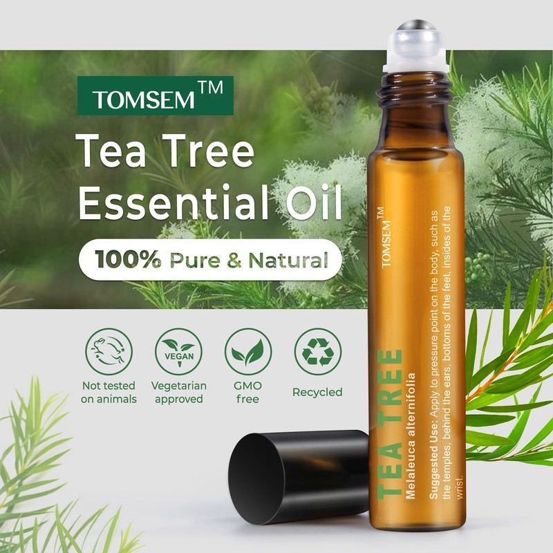 TOMSEM Australian Tea Tree Oil Roll On - Premium Therapeutic