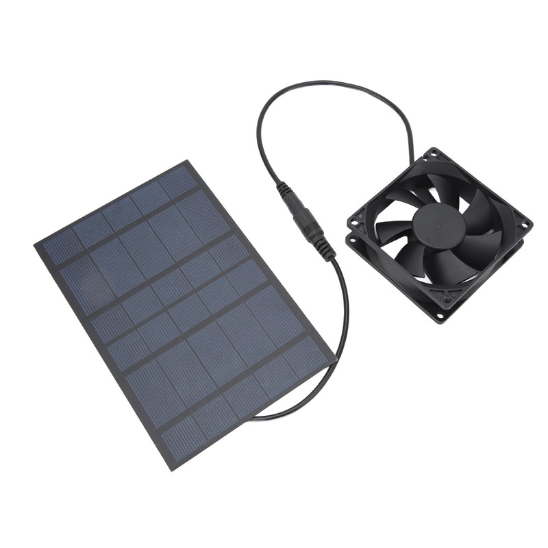 Solar Panel Fan Reduce Temperature Humidity IPX7 Waterproof Solar Powered
